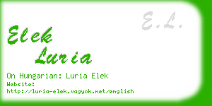 elek luria business card